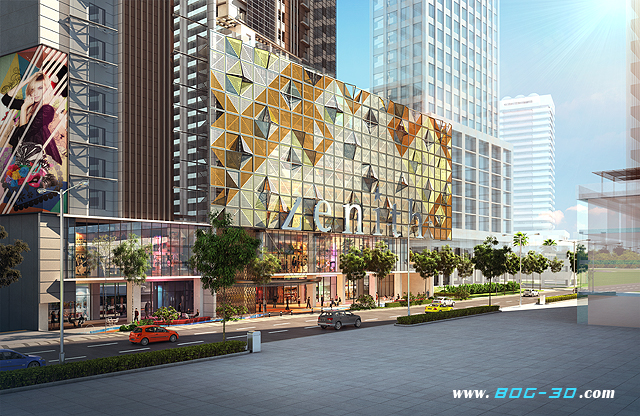 商业地产效果图,柏境建筑效果图案例欣赏 商业地产效果图,柏境建筑效果图案例欣赏